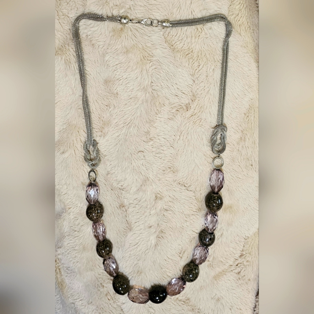 Grey beaded necklace